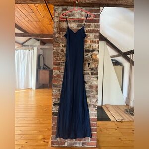 Flannel brand navy blue maxi length slip size 1
